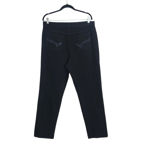 Gloria Vanderbilt Black High Rise Jeans Size 16
