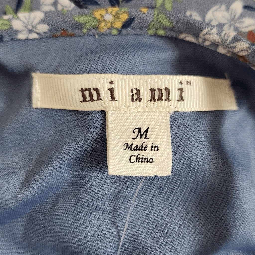 Francesca's Mi Ami Blue Floral Mini Dress NWT Size Medium Wedding Guest Dress