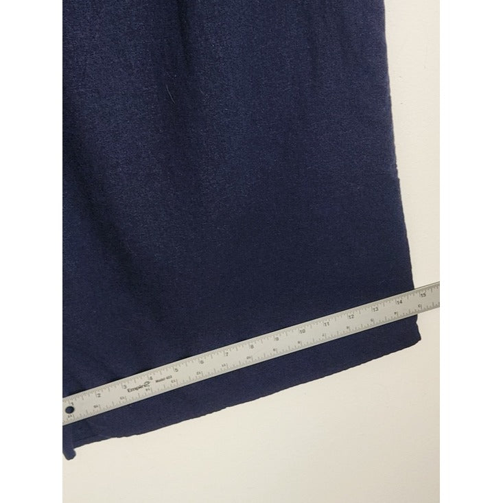 LC Lauren Conrad Navy Linen Blend Cropped Wide Leg Pants Size 1X