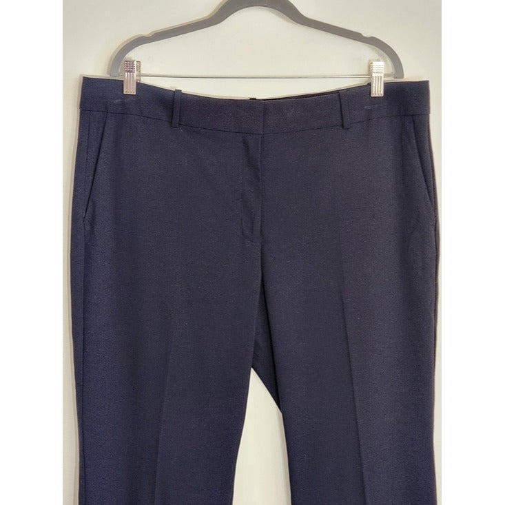 Ann Taylor Classic Navy Straight Leg Dress Pants Size 16