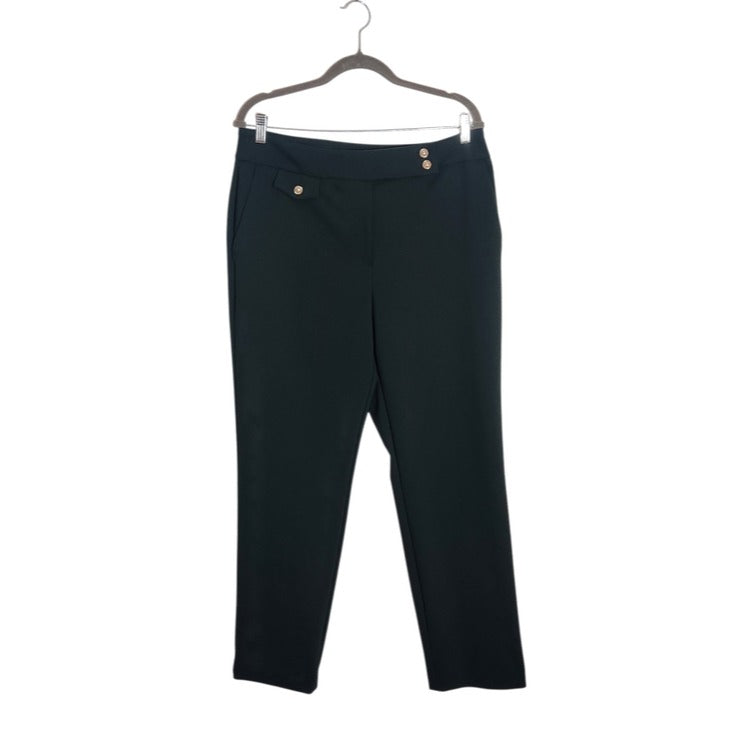 Rachel Zoe Dark Green Straight Leg Dress Pants Size 12