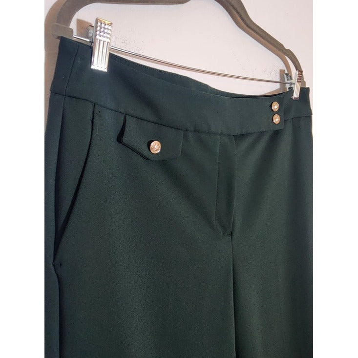 Rachel Zoe Dark Green Straight Leg Dress Pants Size 12