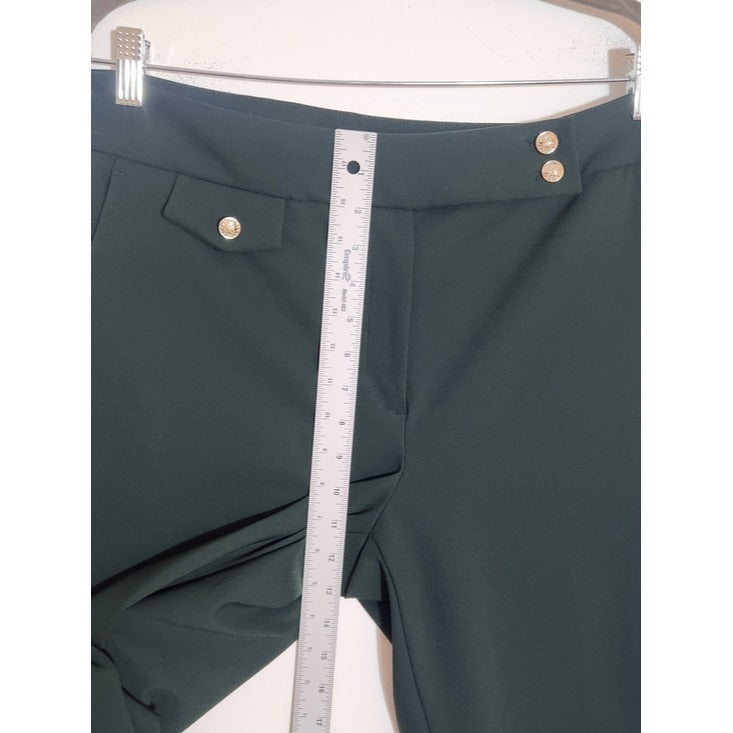 Rachel Zoe Dark Green Straight Leg Dress Pants Size 12
