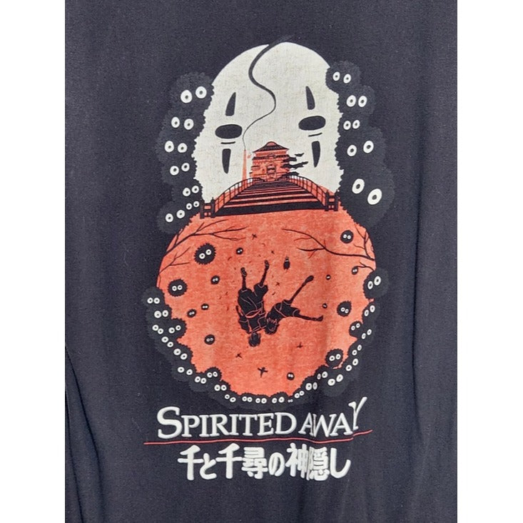 Spirited Away Black Graphic Short Sleeve Tee Size Medium
