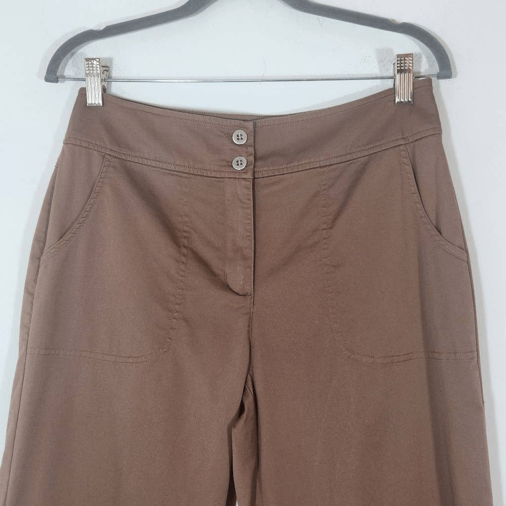 Chico's Brown Trouser Pants Size 8 Chico's Classic Brown Straight Leg Pants