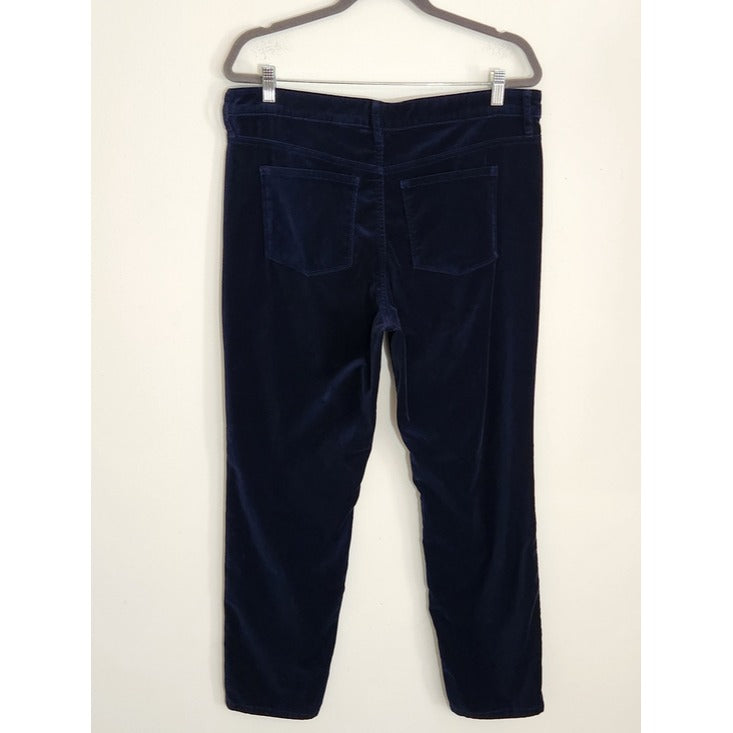 Well Worn Womens Blue Velvet Pants Size 14