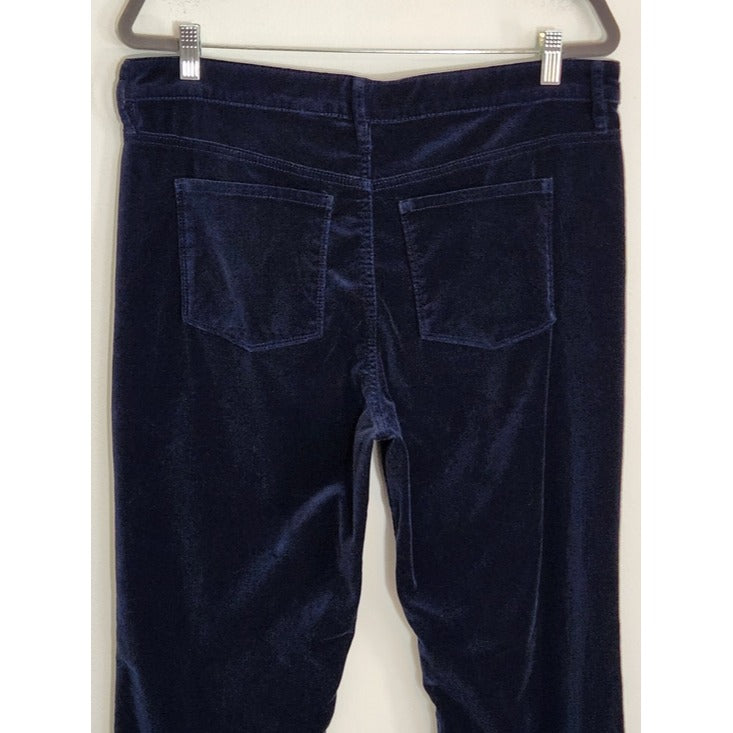 Well Worn Womens Blue Velvet Pants Size 14