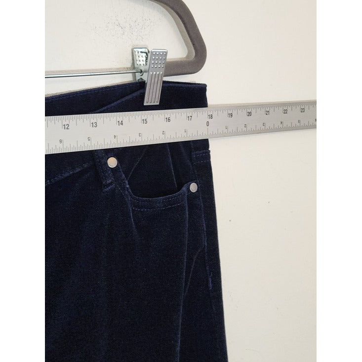 Well Worn Womens Blue Velvet Pants Size 14