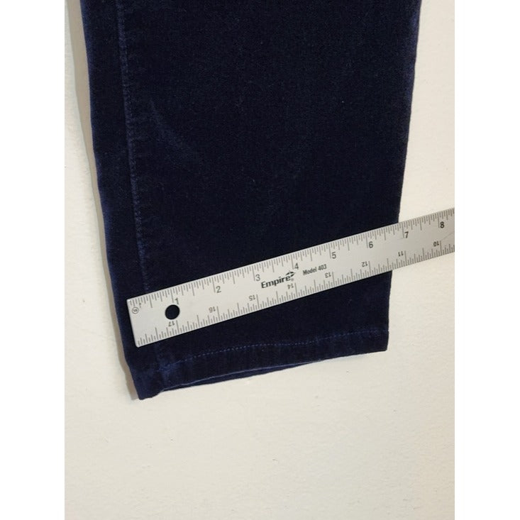 Well Worn Womens Blue Velvet Pants Size 14