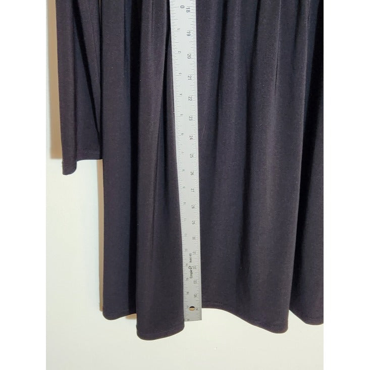 Cato Black Long Sleeve Mini Dress with Gold-tone Stud Detail Size Small