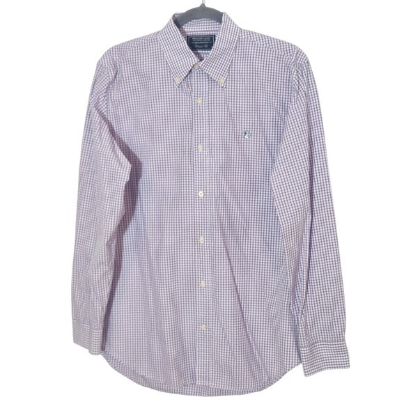 Pelican Coast Purple and White Button-Down Shirt Size Medium