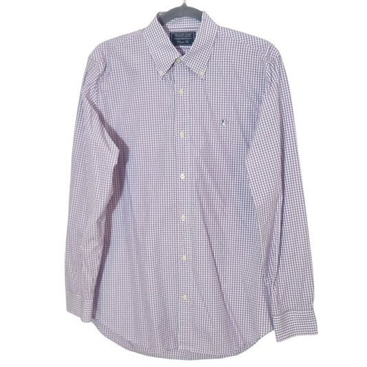 Pelican Coast Purple and White Button-Down Shirt Size Medium