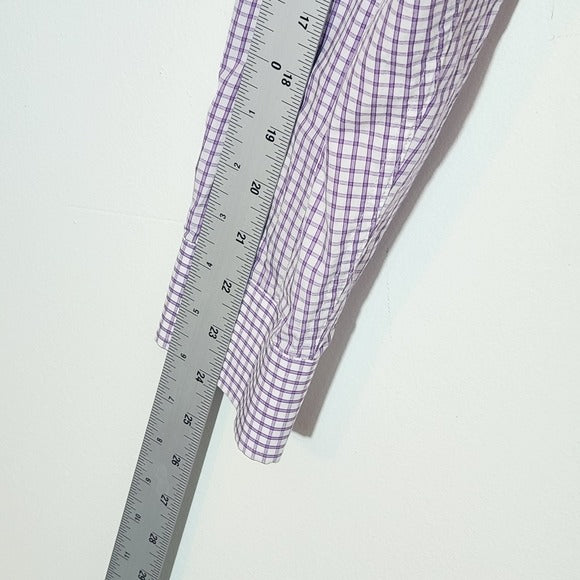 Pelican Coast Purple and White Button-Down Shirt Size Medium