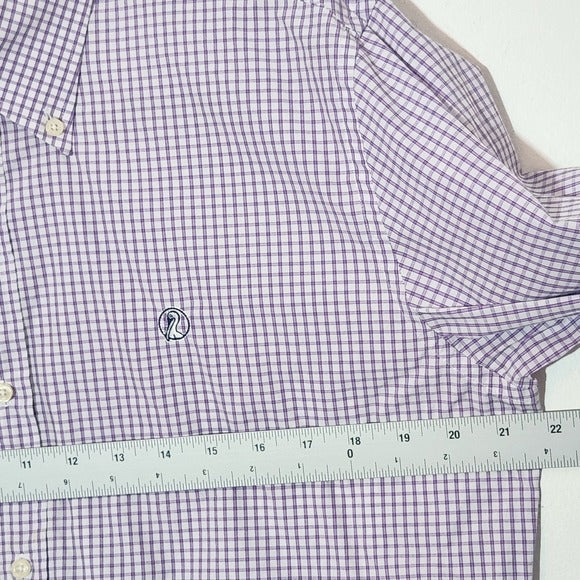 Pelican Coast Purple and White Button-Down Shirt Size Medium