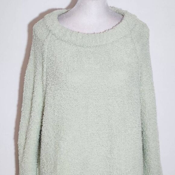 Altar'd State Light Green Fuzzy Oversized Sweater Size Small Soft Green Sweater