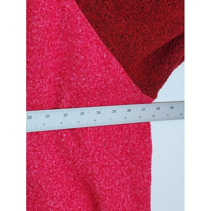 Torrid Pink and Burgundy Colorblock Crew Neck Sweater Size 4X