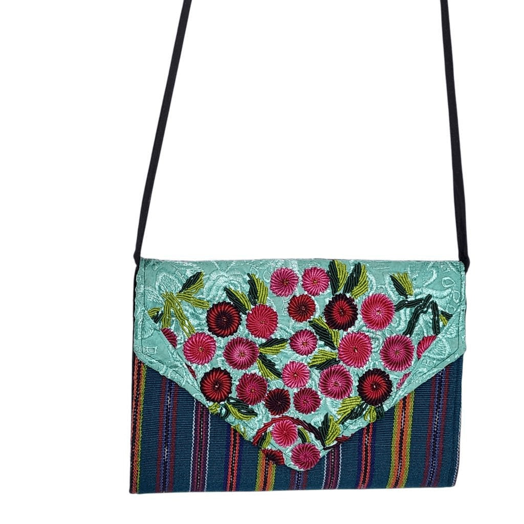 Boho Embroidered Crossbody Purse One Size Embroidered Bag