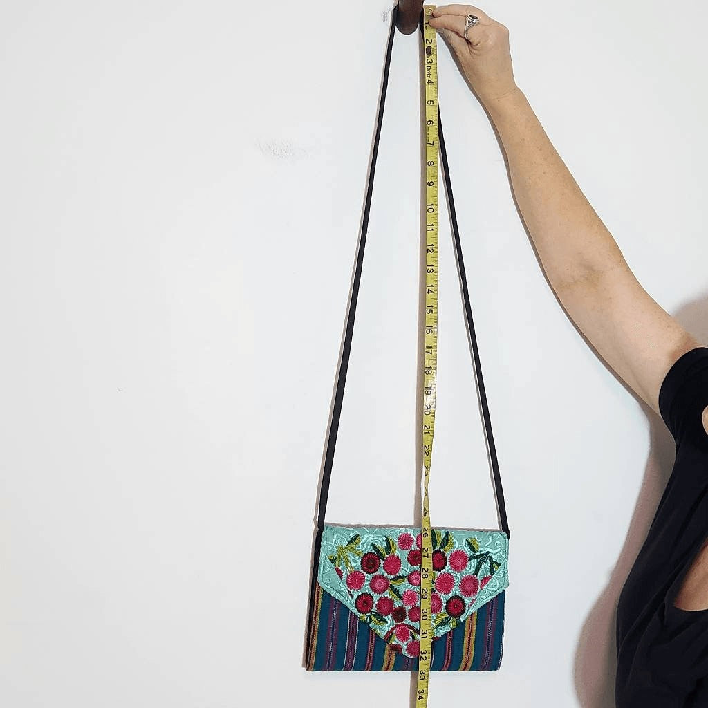Boho Embroidered Crossbody Purse One Size Embroidered Bag