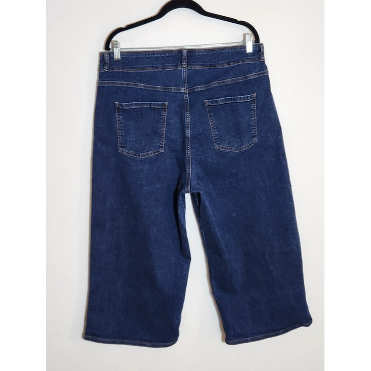 Gloria Vanderbilt Tummy Sculpting Wide Leg Culotte Jeans Size 16W