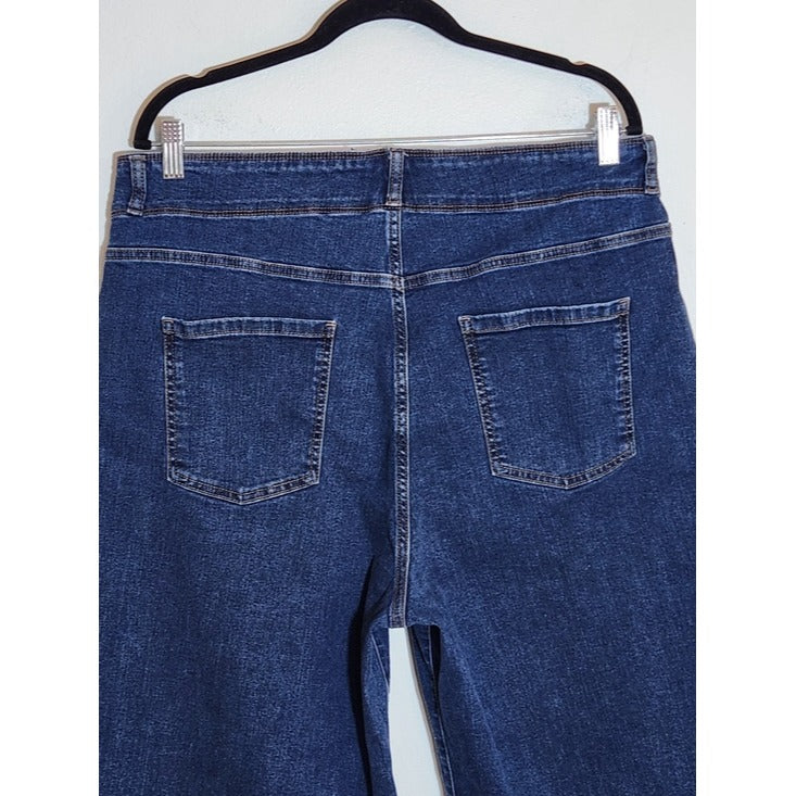 Gloria Vanderbilt Tummy Sculpting Wide Leg Culotte Jeans Size 16W