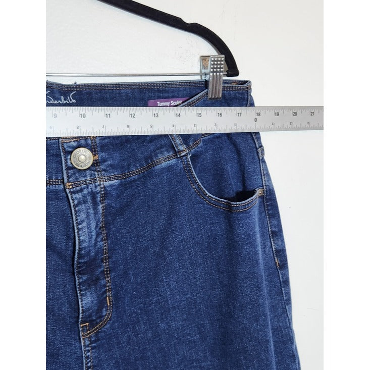Gloria Vanderbilt Tummy Sculpting Wide Leg Culotte Jeans Size 16W
