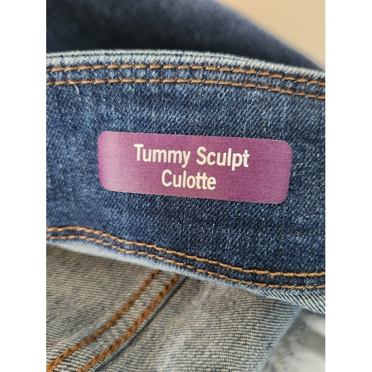 Gloria Vanderbilt Tummy Sculpting Wide Leg Culotte Jeans Size 16W