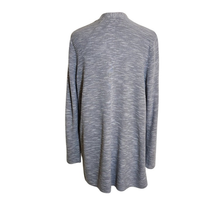 J. Jill Gray Textured Open Front Cardigan Size Large