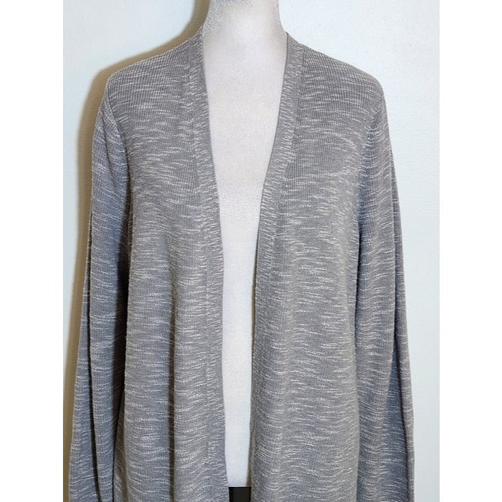 J. Jill Gray Textured Open Front Cardigan Size Large
