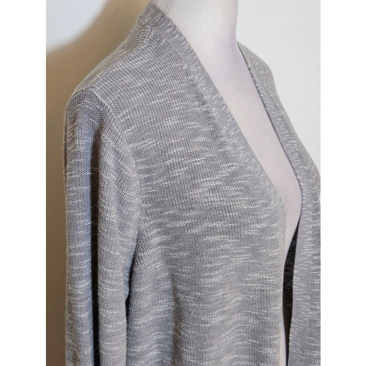 J. Jill Gray Textured Open Front Cardigan Size Large