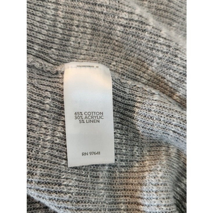 J. Jill Gray Textured Open Front Cardigan Size Large