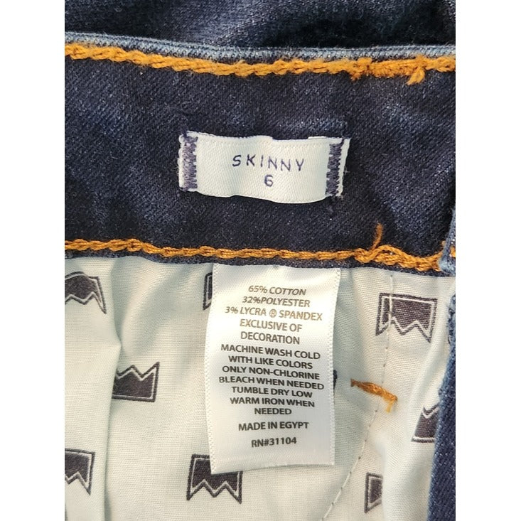 Crown & Ivy Dark Wash Skinny Jeans Size 6 NWT