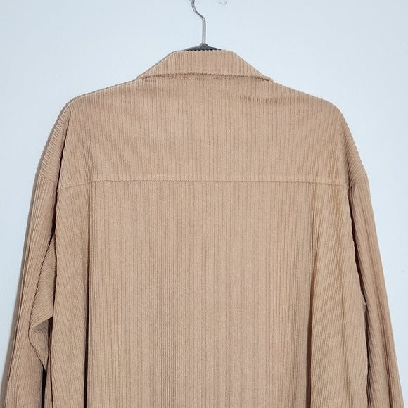 Staccato Khaki Corduroy Shirt Dress Size Large