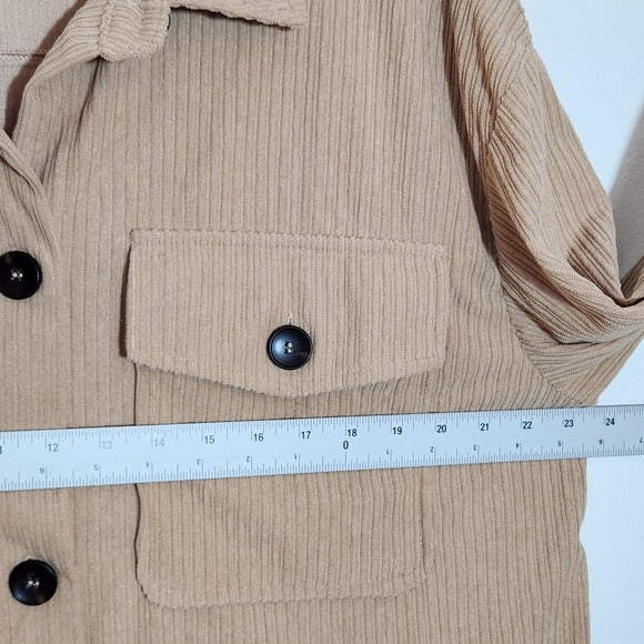 Staccato Khaki Corduroy Shirt Dress Size Large