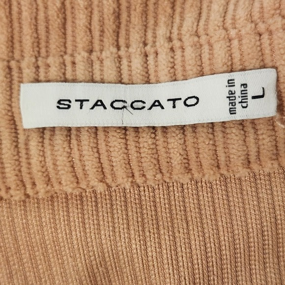 Staccato Khaki Corduroy Shirt Dress Size Large