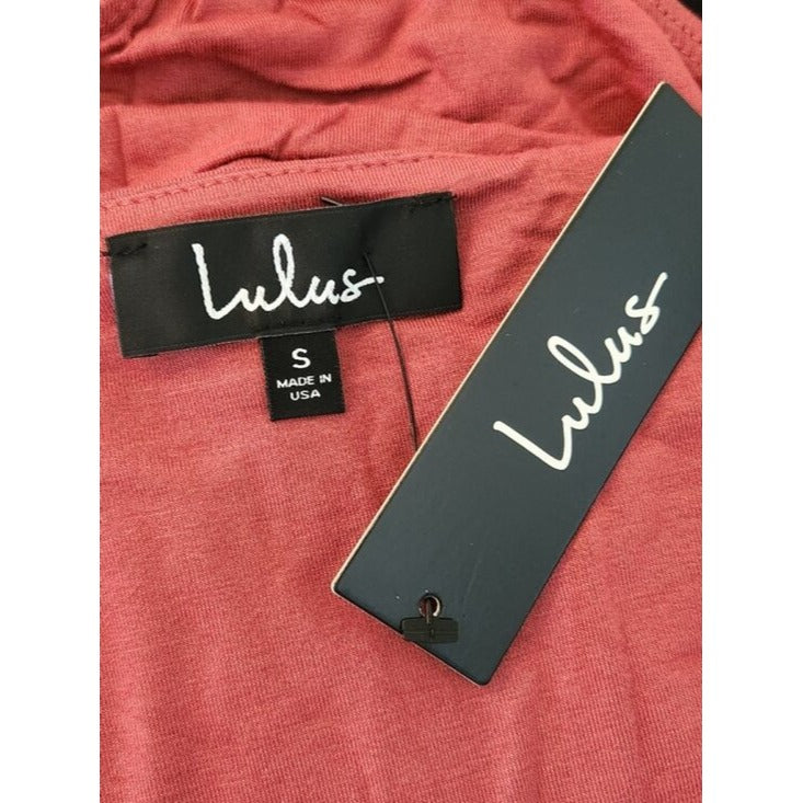 Lulus Marsala Faux Wrap Sleeveless Bodysuit Size Small NWT