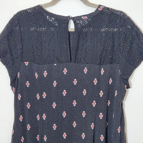 Torrid Black and Gray Print Mini Dress Size 1X
