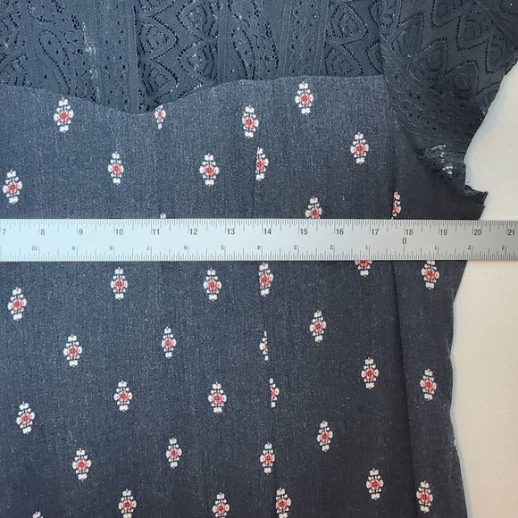 Torrid Black and Gray Print Mini Dress Size 1X
