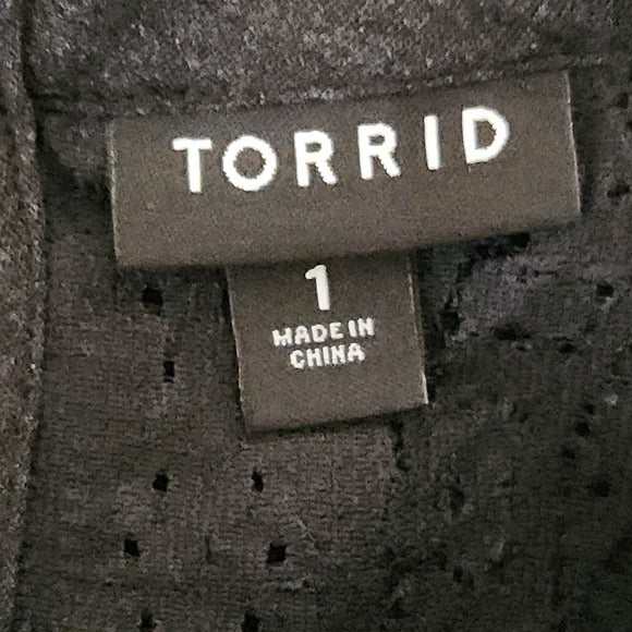 Torrid Black and Gray Print Mini Dress Size 1X