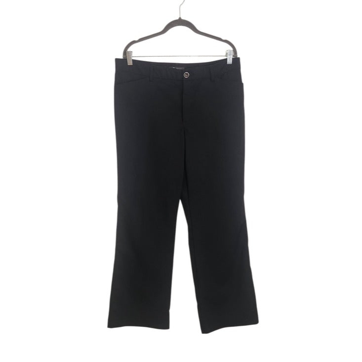 Lee Black Regular Fit Mid-Rise Trouser Pants Size 14