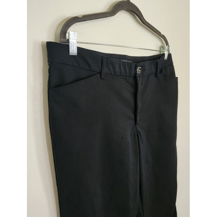Lee Black Regular Fit Mid-Rise Trouser Pants Size 14