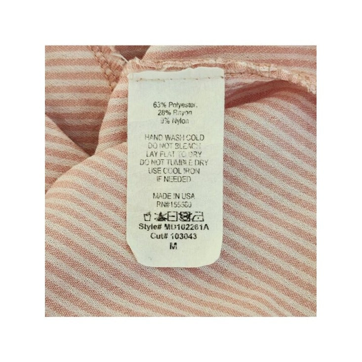 Pink and White Striped Oversized Preppy Dress Size Medium