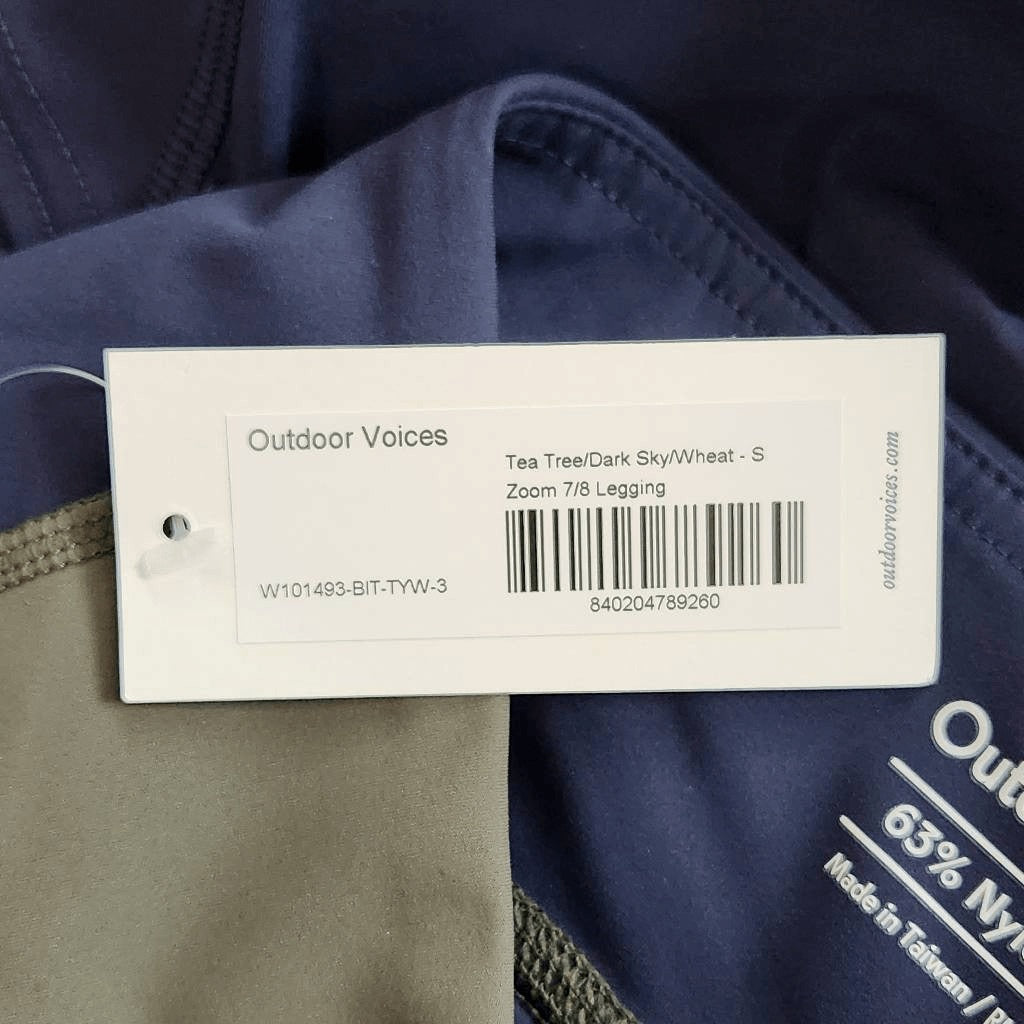 Outdoor Voices Colorblock Athletic Leggings NWT Size Small Green Leggings