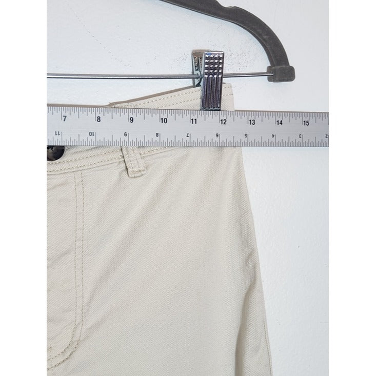 H&M Womens Cream Cropped Wide Leg Jeans Size 4
