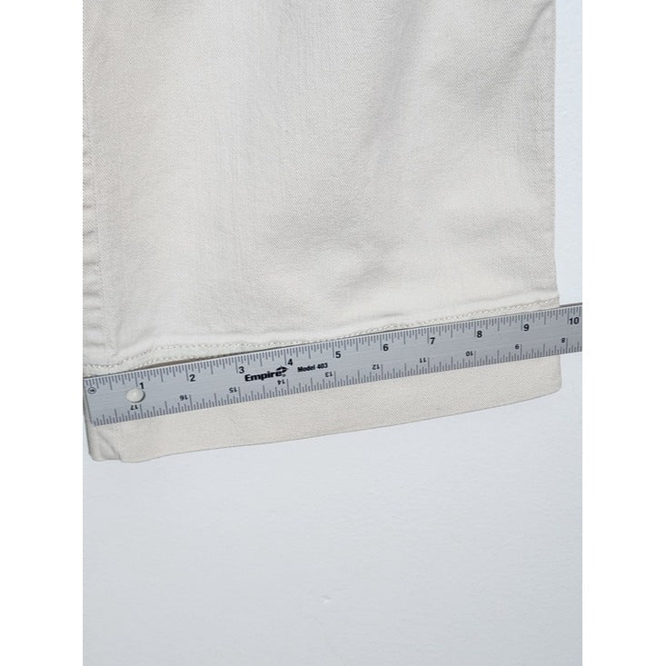 H&M Womens Cream Cropped Wide Leg Jeans Size 4