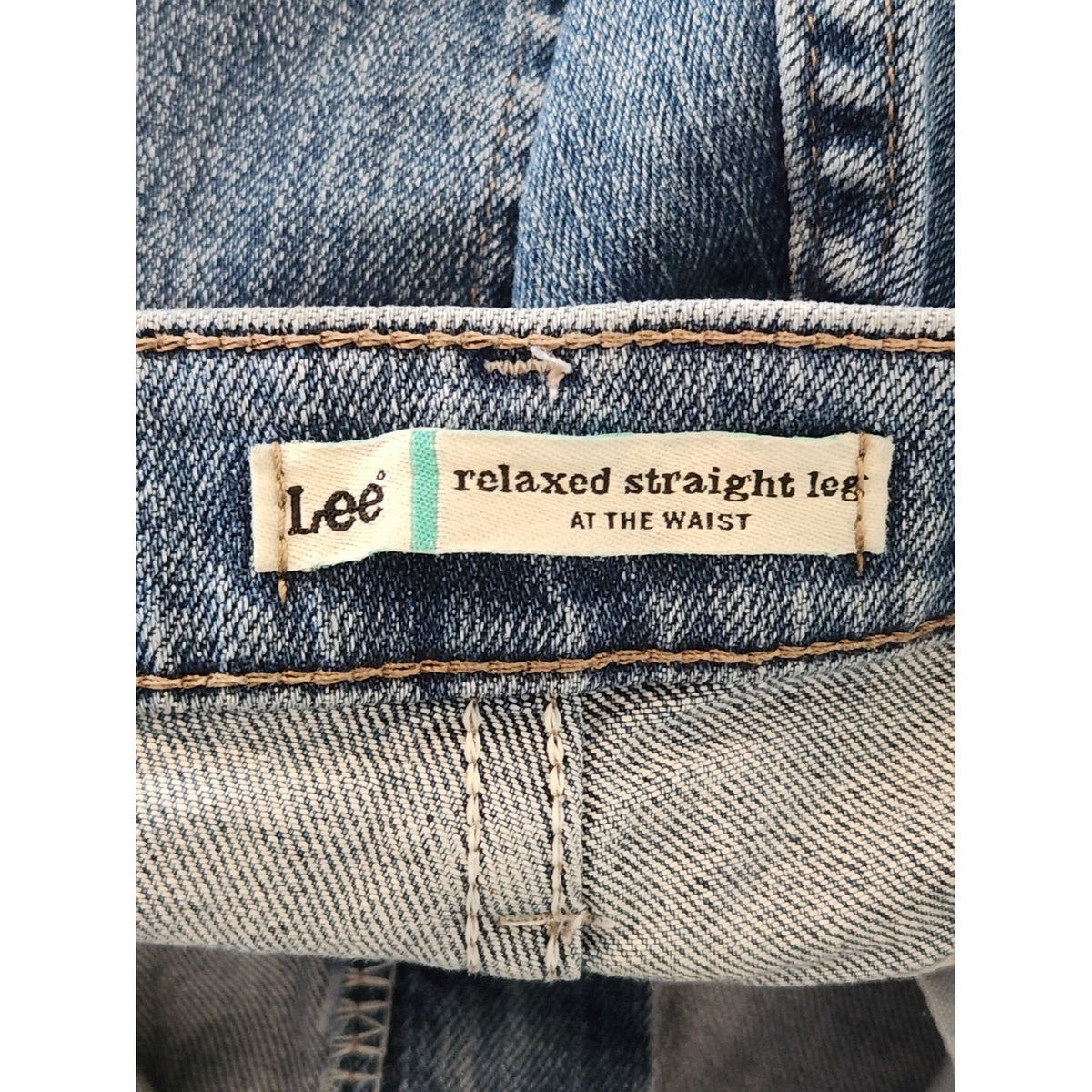 Lee Medium Wash Relaxed Straight Leg Jeans Size 10 Short