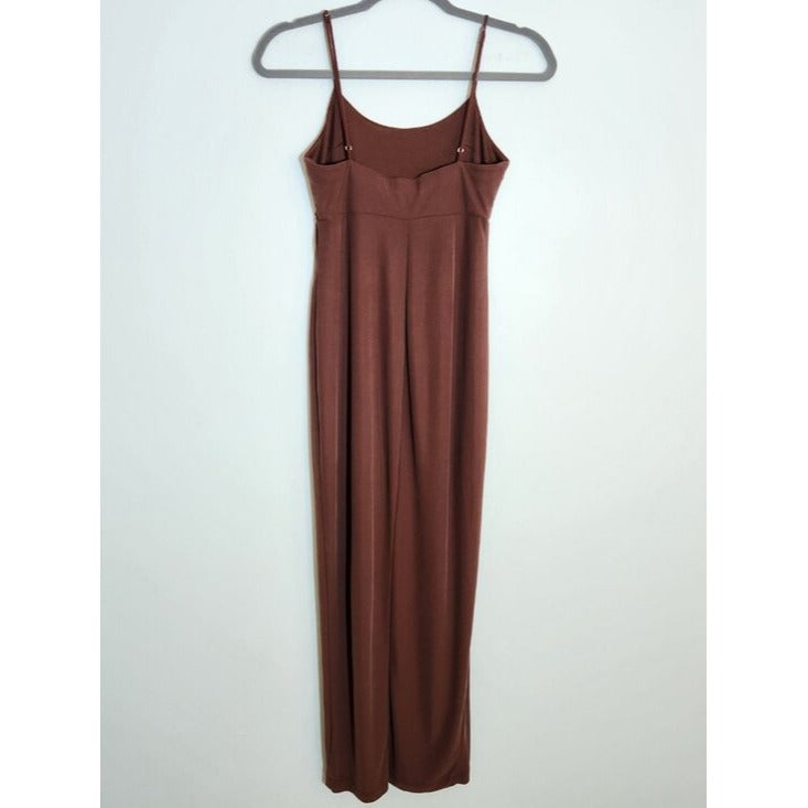 Wild Fable Womens Chocolate Brown Sleeveless Bodycon Midi Dress Size XS