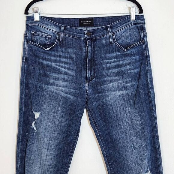 Black Orchid Skinny Boyfriend Distressed Jeans Size 30 Straight Leg Jeans