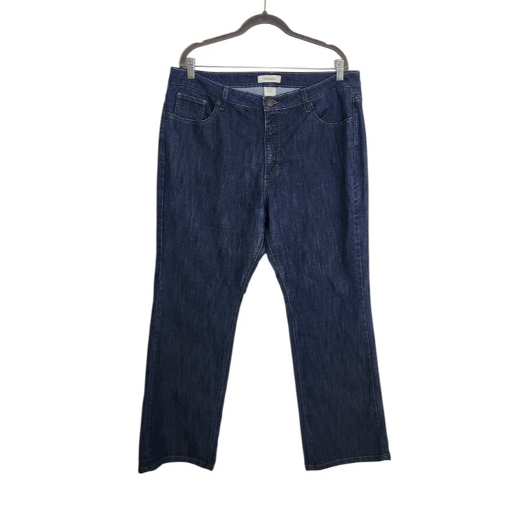 Merona Dark Wash Straight Leg Denim Jeans Size 18W