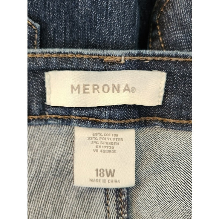 Merona Dark Wash Straight Leg Denim Jeans Size 18W