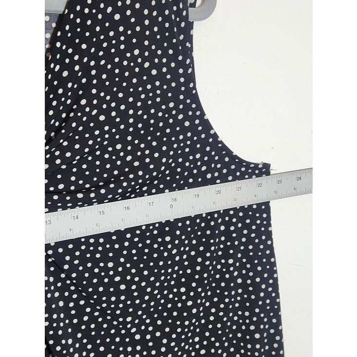 Apt. 9 Womens Black and White Polka Dot Blouse Size 1X NWT